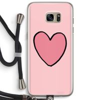 Hartje: Samsung Galaxy S7 Edge Transparant Hoesje met koord