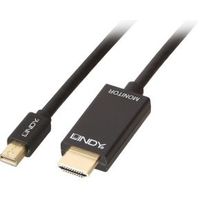Lindy 36927 Diplayport HDMI Zwart kabeladapter/verloopstukje - thumbnail