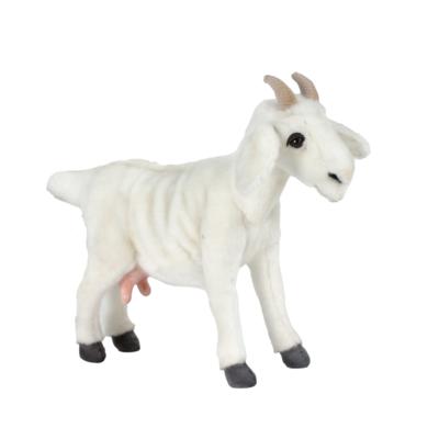 Hansa Knuffel Geit - wit - pluche - 35 cm - knuffeldier