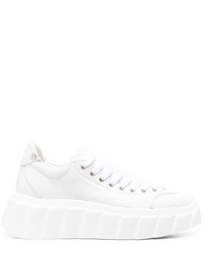 AGL baskets Blondie Ties en cuir - Blanc