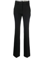 ERMANNO FIRENZE pantalon bordé de dentelle à coupe slim - Noir - thumbnail