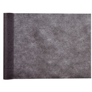 Tafelloper op rol - zwart - 30 cm x 10 m - non woven polyester