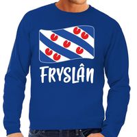 Blauwe trui / sweater Fryslan / Friesland vlag heren
