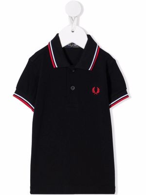 Fred Perry Kids polo à bords rayés - Bleu