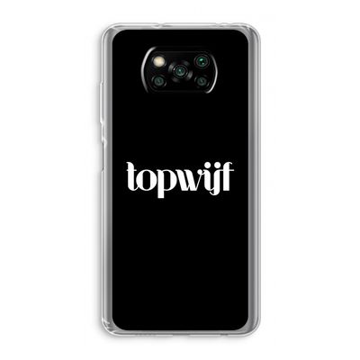 Topwijf Zwart: Xiaomi Poco X3 Pro Transparant Hoesje