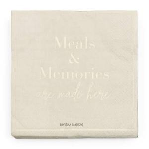 Riviera Maison Servetten beige, Papieren servet - Meals & Memories