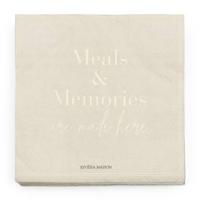 Riviera Maison Servetten beige, Papieren servet - Meals & Memories