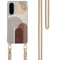 Samsung Galaxy A56 hoesje met beige koord - Warm curves