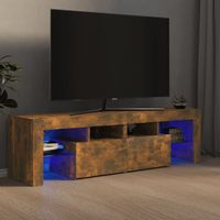 Tv-meubel LED-verlichting 140x36,5x40 cm gerookt eikenkleurig - thumbnail