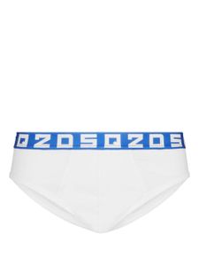 DSQUARED2 boxer en coton à logo imprimé - Blanc