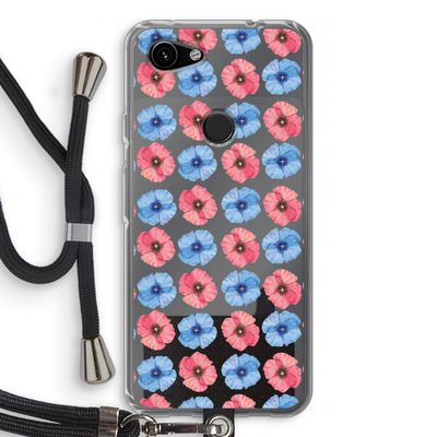 Klaproosjes: Pixel 3a Transparant Hoesje met koord