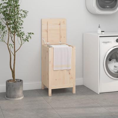 Wasmand 44x44x76 cm massief grenenhout