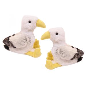 Knuffeldier Meeuw - 2x - zachte pluche stof - premium kwaliteit knuffels - Vogels - 20 cm