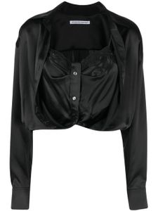 Alexander Wang layered silk shirt - Noir