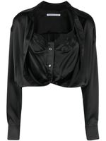 Alexander Wang layered silk shirt - Noir - thumbnail