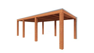 Trendhout Overkapping Palermo XXL 685x380 cm- Plat dak- Hout- Trendhout
