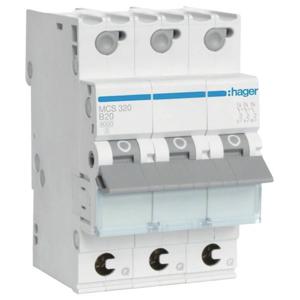 Hager MCS320 MCS320 Zekeringautomaat 3-polig 20 A 400 V