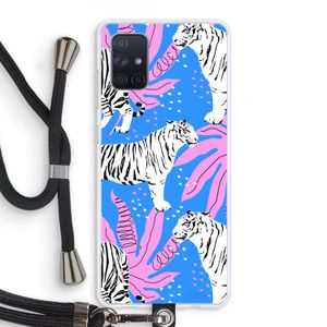 Tijger: Samsung Galaxy A71 Transparant Hoesje met koord