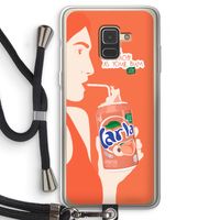 Peach please!: Samsung Galaxy A8 (2018) Transparant Hoesje met koord