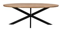 Livingfurn Ovale Eettafel Jesper Mangohout, 160 x 90cm - Bruin - Ovaal - thumbnail