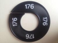 Maatring 9cm zwart/wit 176