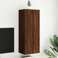 Tv-wandmeubel 40,5x30x102 cm bewerkt hout bruineikenkleurig - thumbnail