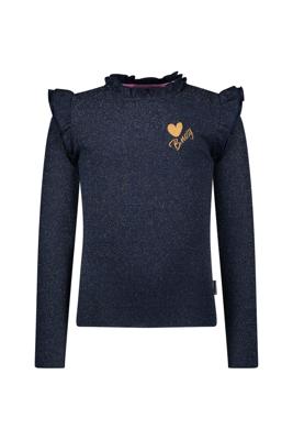 B.Nosy winter top meisjes - navy blauw - Tonya - ruffles