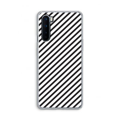 Strepen zwart-wit: OnePlus Nord Transparant Hoesje