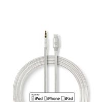 Nedis Lightning-Adapter | Apple Lightning 8- Pins naar 3,5 mm Male | 1 m | Nylon | 1 stuks - CCTB39940AL10 CCTB39940AL10