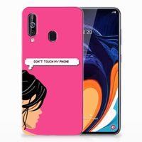 Samsung Galaxy A60 Silicone-hoesje Woman Don't Touch My Phone - thumbnail
