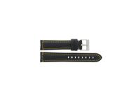Horlogeband Universeel 393.01.10 Leder Zwart 22mm