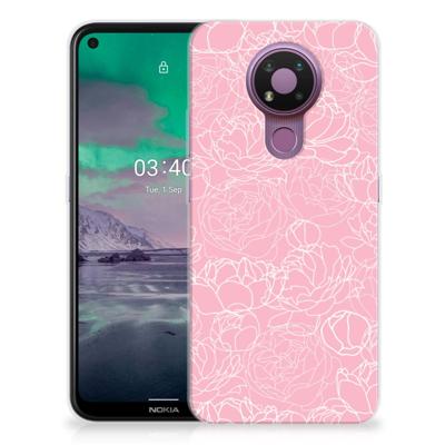 Nokia 3.4 | TPU Case | White Flowers