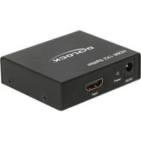 DeLOCK splitter hdmi in > 2x hdmi 4k hdmi splitter (zwart)