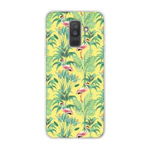 Flamingo party: Samsung Galaxy A6 Plus (2018) Transparant Hoesje
