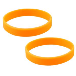 Siliconen armbandjes - 10x - stretch - neon oranje - polsbandjes - volwassenen