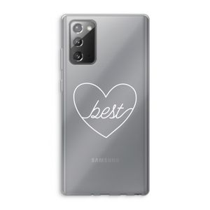 Best heart pastel: Samsung Galaxy Note 20 / Note 20 5G Transparant Hoesje