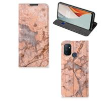 OnePlus Nord N100 | Standcase | Marmer Oranje