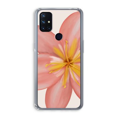Pink Ellila Flower: OnePlus Nord N10 5G Transparant Hoesje