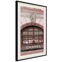 Ingelijste Poster - Chanel Zwarte lijst met passe-partout