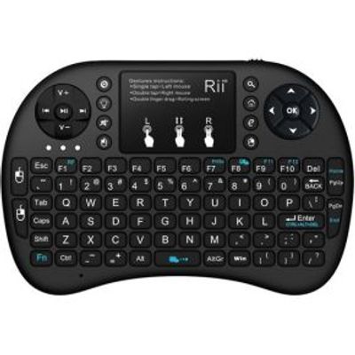 Rii i8+ Mini toetsenbord Draadloos Zwart