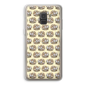 Slapende poes: Samsung Galaxy A8 (2018) Transparant Hoesje
