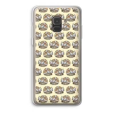 Slapende poes: Samsung Galaxy A8 (2018) Transparant Hoesje
