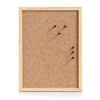 Zeller Prikbord van kurk - met houten omlijsting - incl pinnen - 60 x 40 cm - kantoor