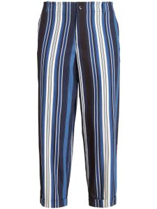 ETRO pantalon court à rayures - Bleu