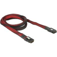 DeLOCK mini sas sff-8087 > mini sas sff-8087 kabel (rood/zwart, 1 meter)