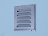 Schoepenrooster opbouw aluminium heavy-duty steengrijs