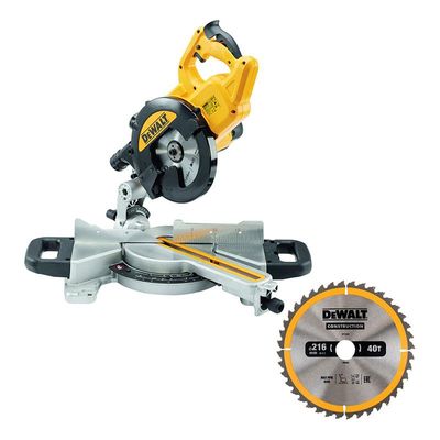 DeWalt DWS774EXB-QS Afkort-/verstekzaag | 1400W | 216mm | met XPS-indicator | met extra zaagblad - DWS774EXB-QS