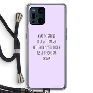 Sprong: Oppo Find X3 Transparant Hoesje met koord