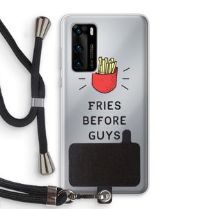 Fries before guys: Huawei P40 Transparant Hoesje met koord