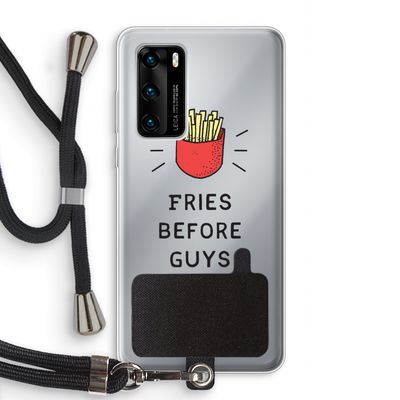 Fries before guys: Huawei P40 Transparant Hoesje met koord